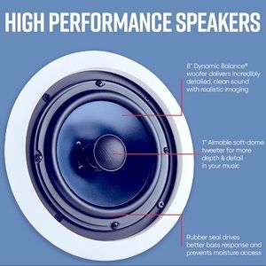 5 boxes / set of 2 each- PolkAudio RC80i 2-way Premium. Round Speakers